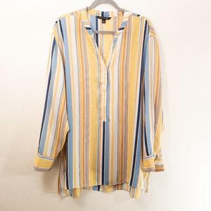 Zach& Rachel, yellow  and blue striped blouse